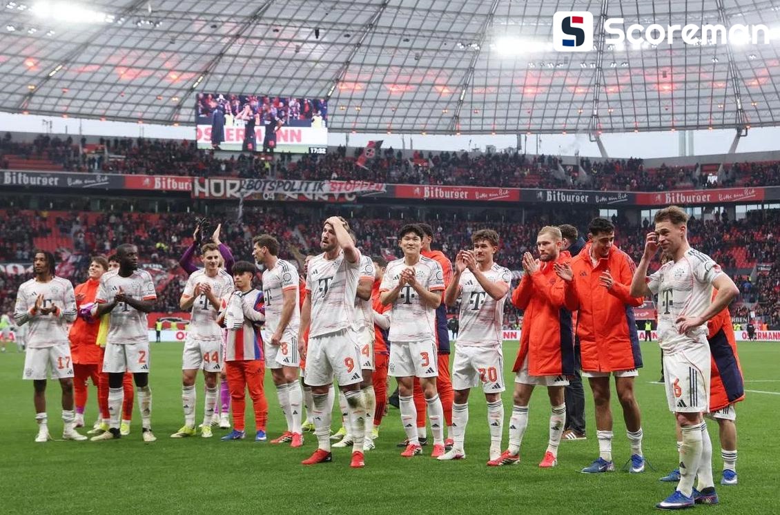 '김민재 교체투입·2명 퇴장' 뮌헨, 레버쿠젠과 1-1 무승부